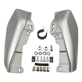 HR3 Silver Fortune / Black Tempest Mid Frame Air Heat Deflectors For Harley Touring and Trike Models 09-24
